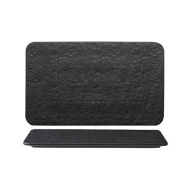 Vassoio Rettangolare 25 X 15 cm Nero Erosion - Tirolix