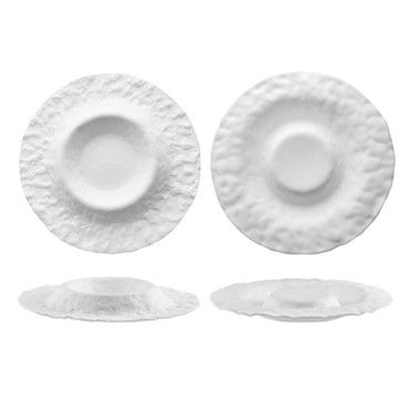 Piatto Gourmet Vulcano 31 cm Bianco Roccia - Tirolix