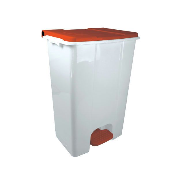 Portarifiuti mobile a pedale con coperchio rosso 80 l Conti - Medial