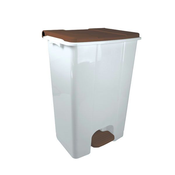 Portarifiuti mobile a pedale con coperchio marrone 80 l Conti - Medial