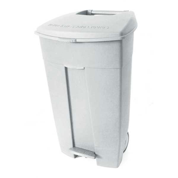 Portarifiuti mobile a pedale bianco 120l Contiplast - Medial