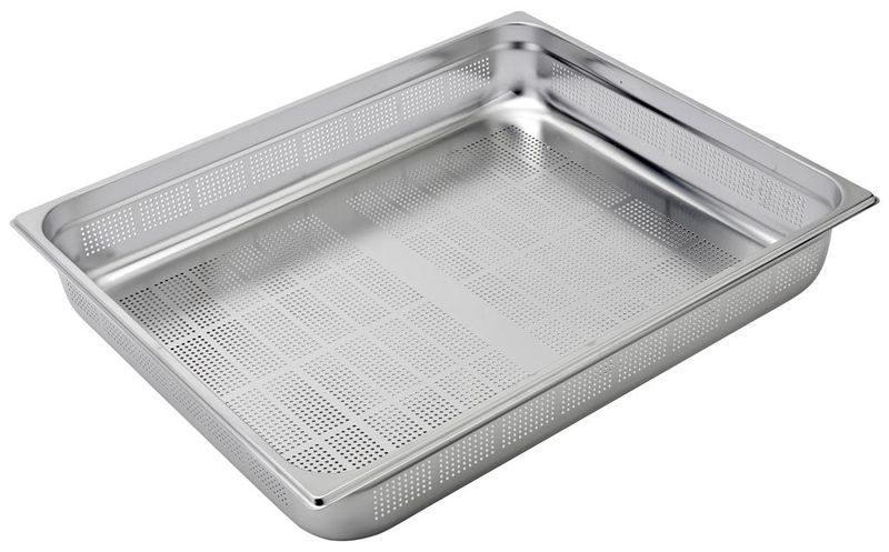 Vasca Forata GN 2/1 65 x 53 cm H 10 cm Gastronorm - Inoxmacel