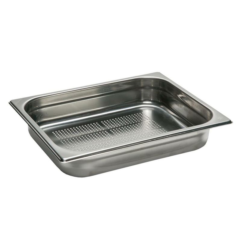 Vasca Fondo Forato GN 1/2 32,5 x 26,5 cm 4 H Gastronorm - Inoxmacel