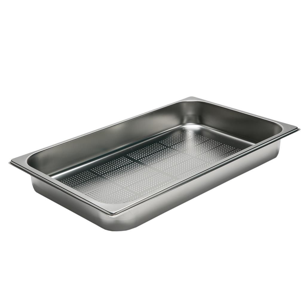 Vasca Fondo Forato GN 2/1 65 x 53 cm H 2 cm Gastronorm - Inoxmacel