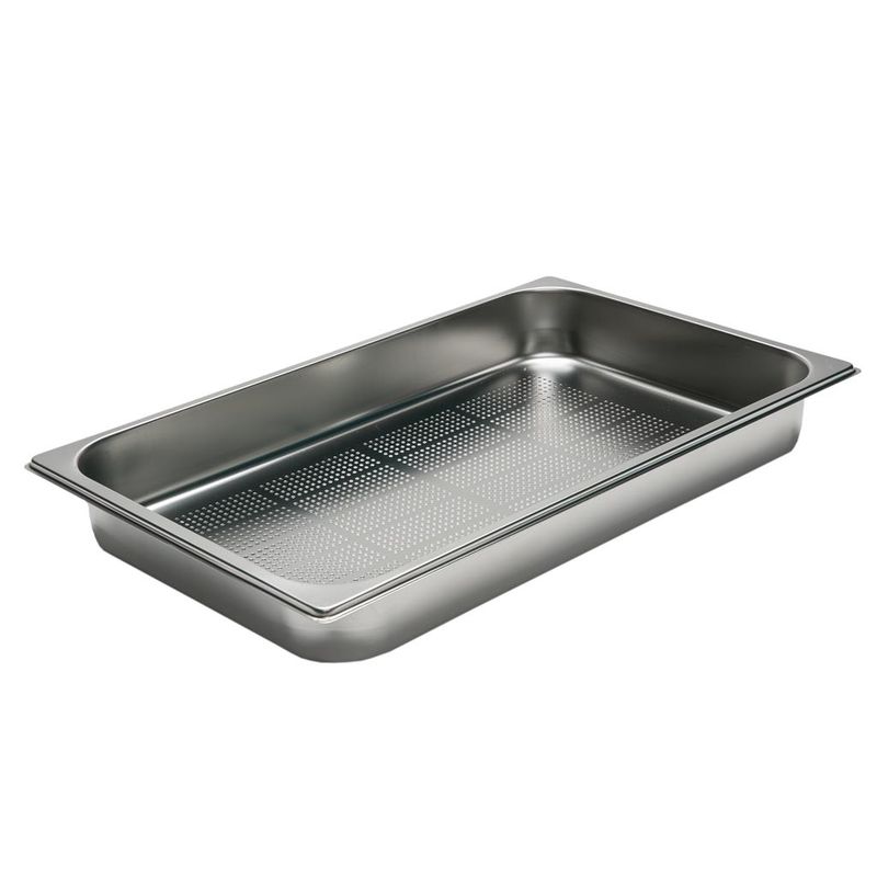 Vasca Fondo Forato GN 2/1 65 x 53 cm H 2 cm Gastronorm - Inoxmacel