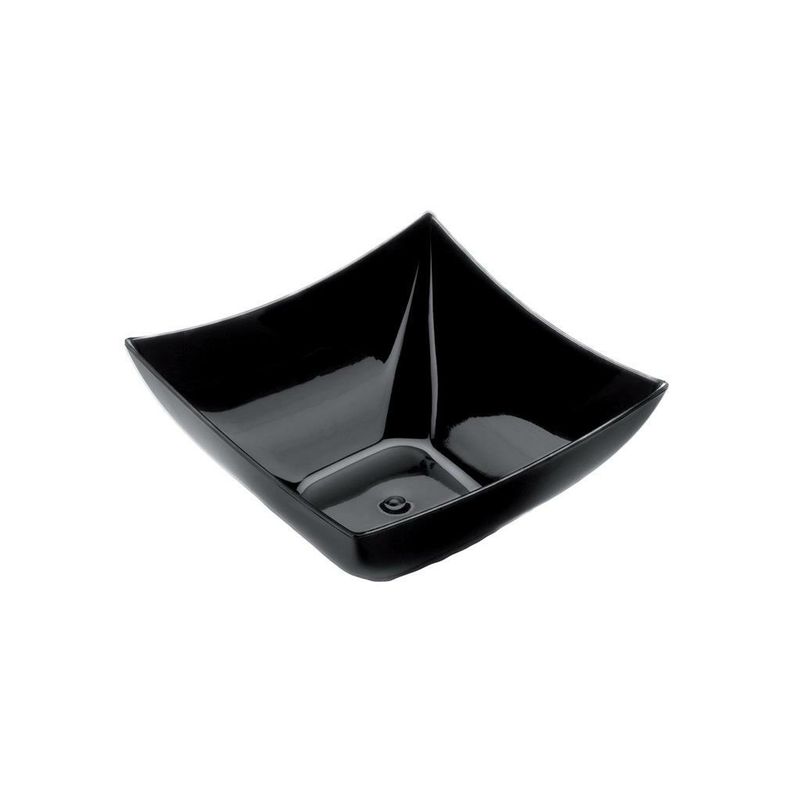 Set 25 Pezzi Mini Coppetta Quadra 9,5 cl Nero - Gold Plast