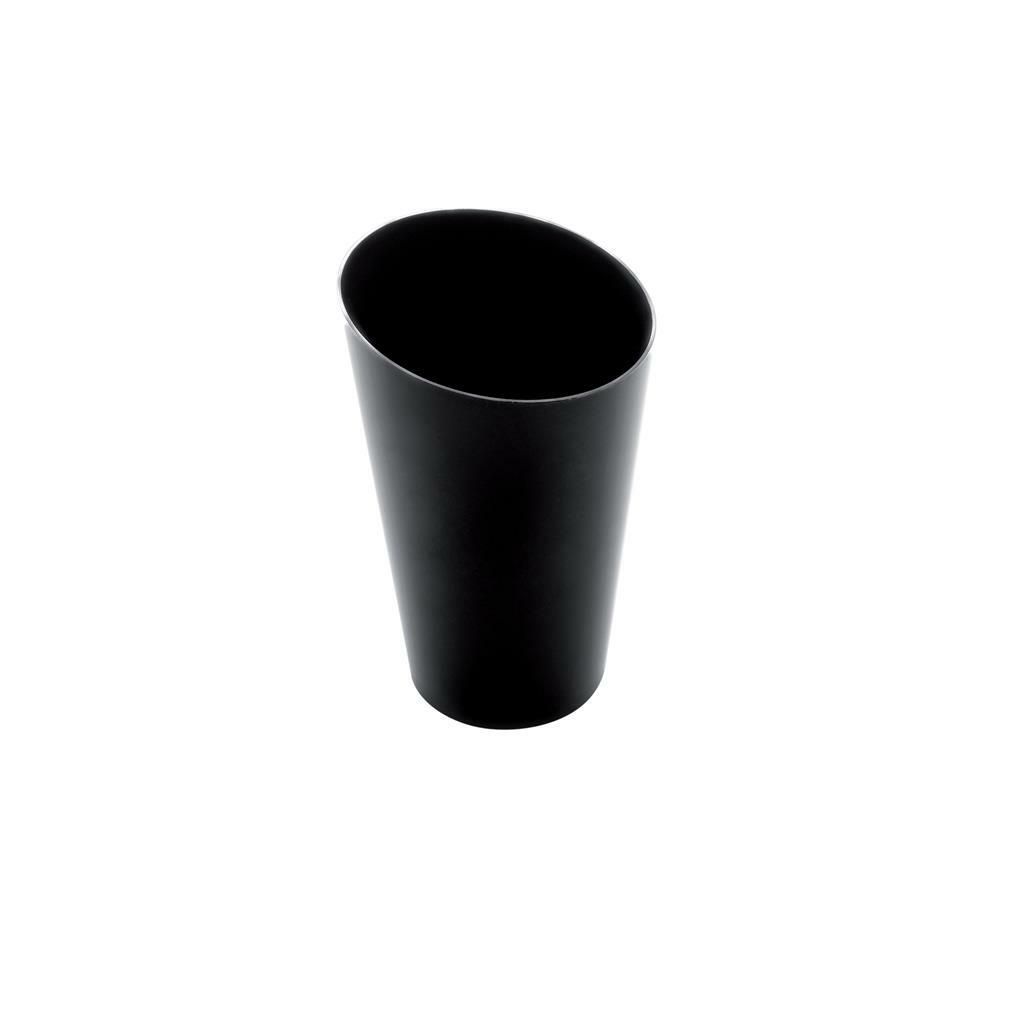 Set 25 Pezzi Bicchiere Conico Alto 7 cl Nero - Gold Plast