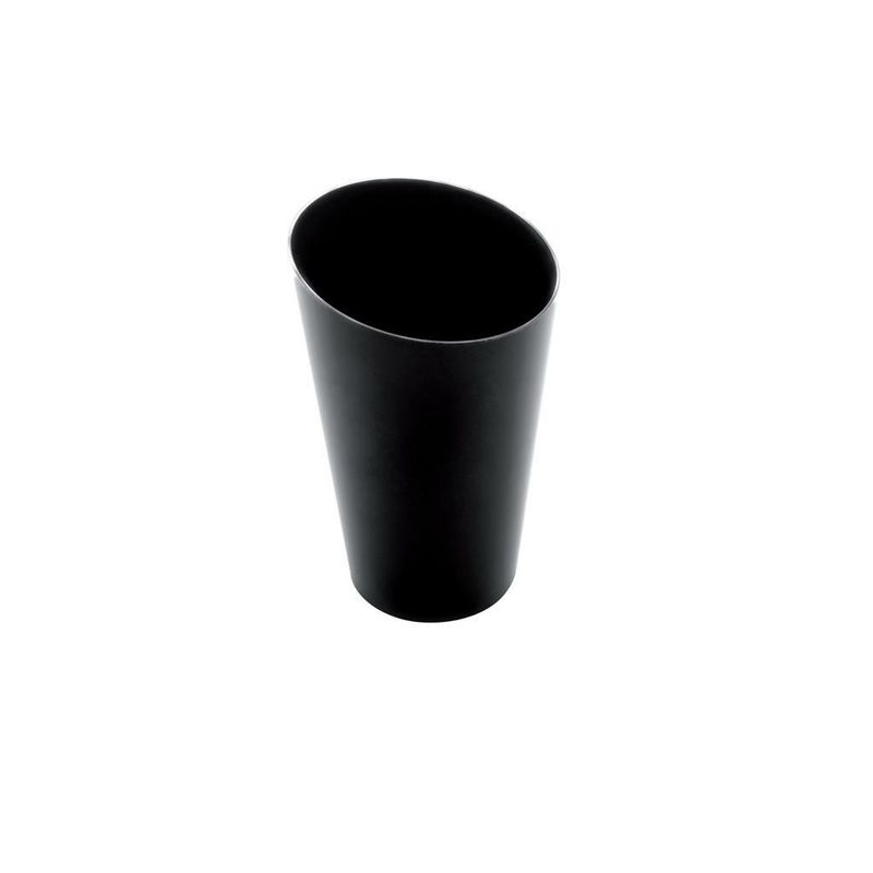 Set 25 Pezzi Bicchiere Conico Alto 7 cl Nero - Gold Plast