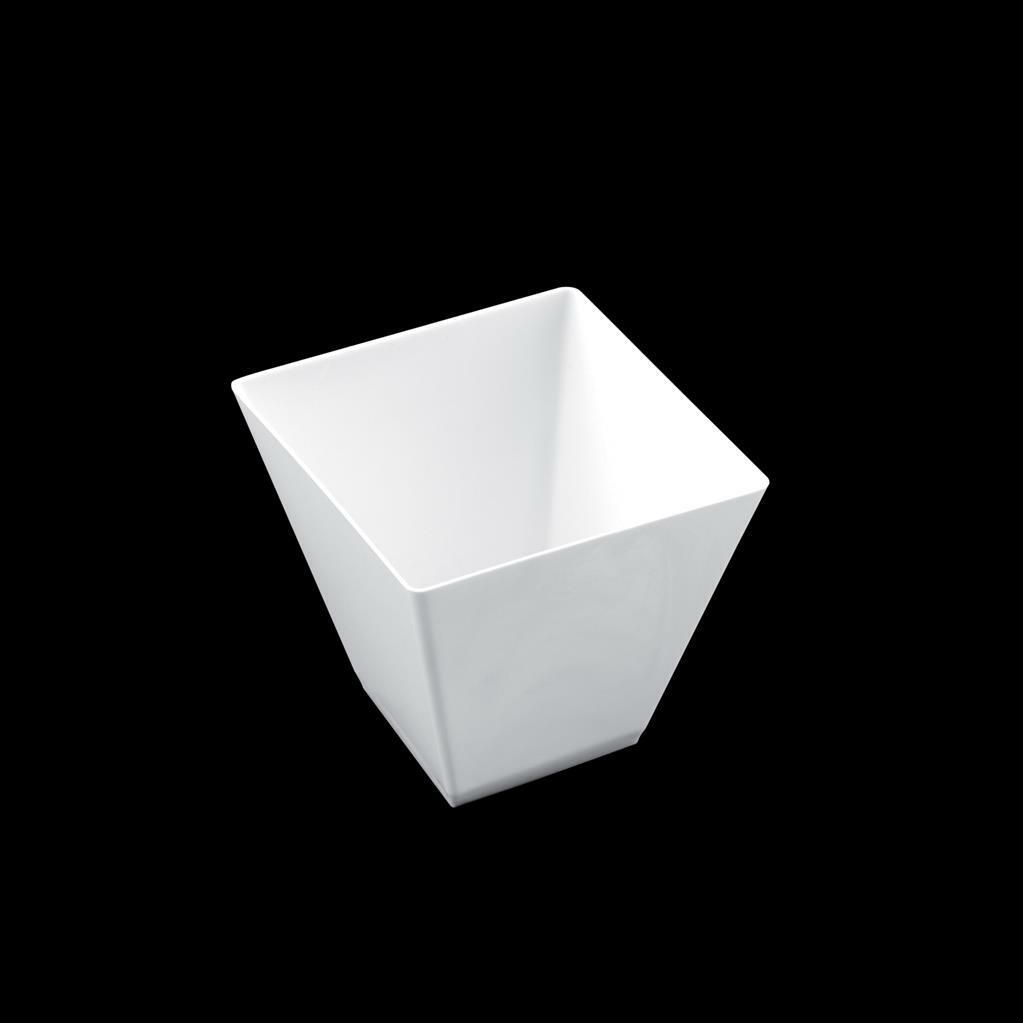 Set 25 Pezzi Bicchiere Quadro 6 cl Bianco - Gold Plast