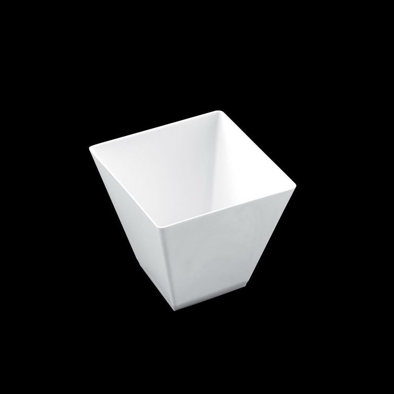 Set 25 Pezzi Bicchiere Quadro 6 cl Bianco - Gold Plast