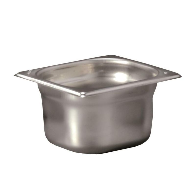 Vasca GN 1/6 17,6 x 16,2 cm H 6,5 cm Gastronorm - Inoxmacel