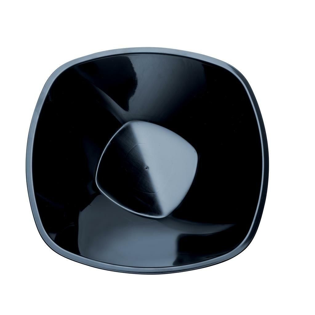 Set 3 Pezzi Insalatiera Quadrata 21 cm Nero - Gold Plast