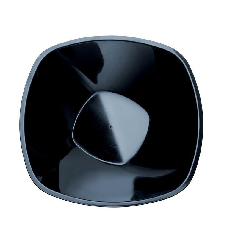 Set 3 Pezzi Insalatiera Quadrata 21 cm Nero - Gold Plast