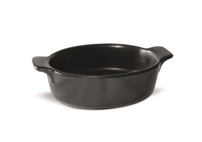 Tegame Ovale 13 x 8,2 cm Stoneware Nero Opaco - Mps