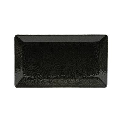 Piatto Rettangolare 29 x 17,5 cm Segmenti Nero - Saturnia