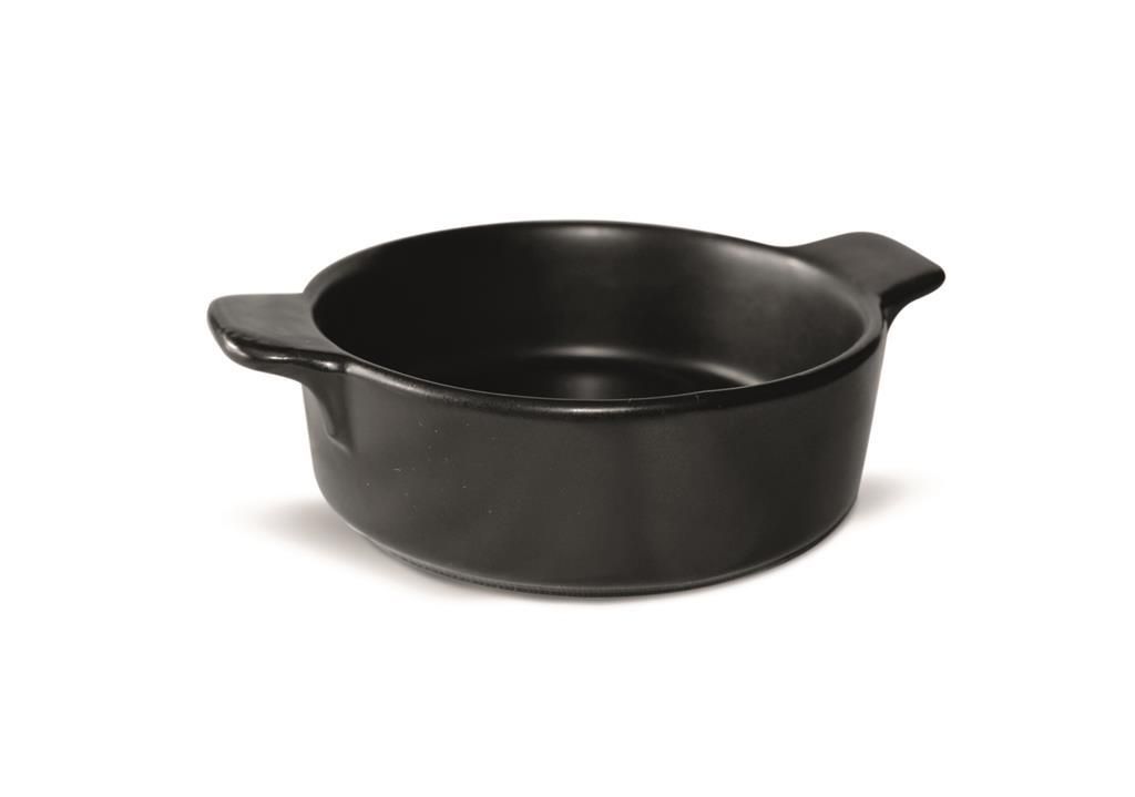 Tegame Tondo 13 x 3,9 cm Stoneware Nero Opaco - Mps