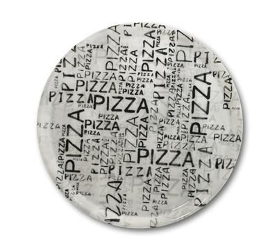 Piatto Pizza 31 cm Napoli Black &amp; White Mod. Z69 White &amp; Black - Saturnia