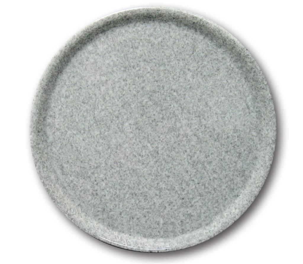 Piatto Pizza 33 cm Napoli Granito Grigio - Saturnia
