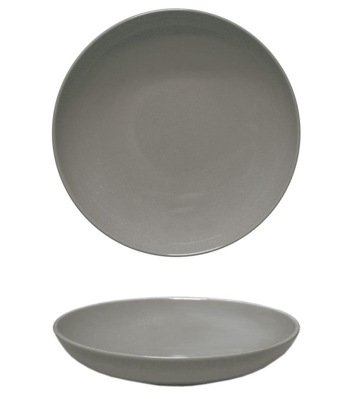 Piatto Fondo 22 cm Siviglia Grigio - Saturnia