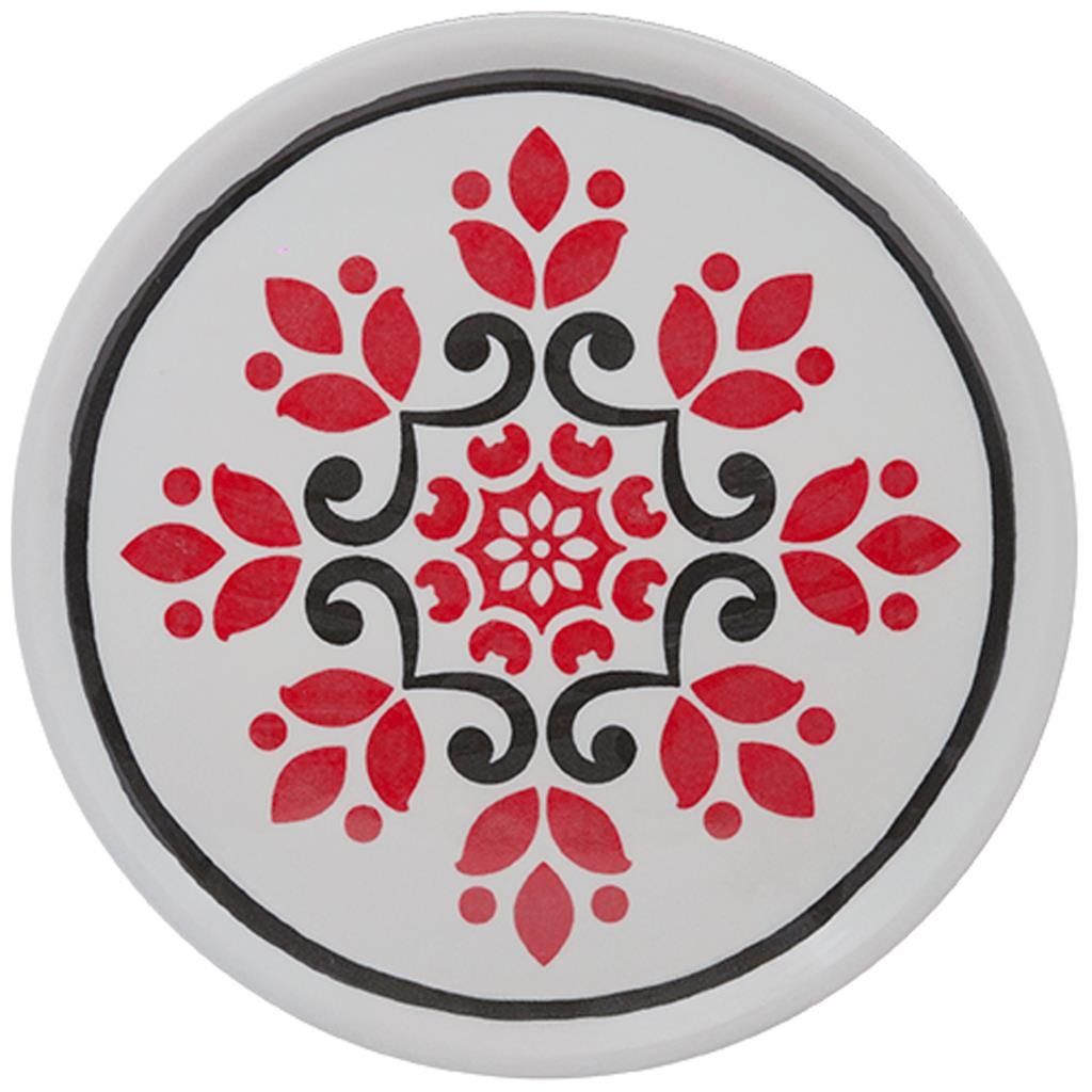 Piatto Pizza 33 cm Calliope Z125 Napoli Nero Rosso - Saturnia