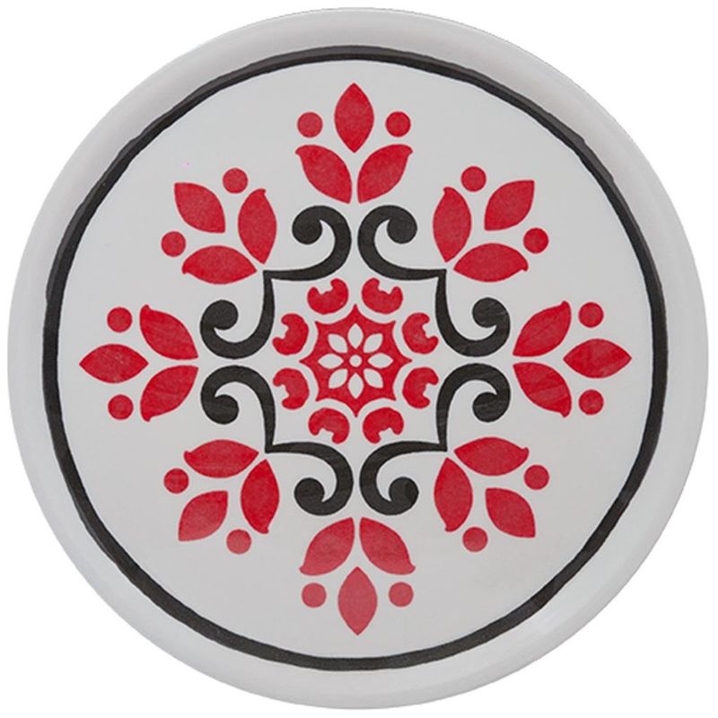 Piatto Pizza 33 cm Calliope Z125 Napoli Nero Rosso - Saturnia