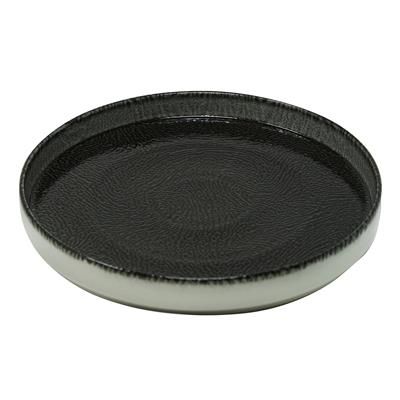 Piatto Piano Nordic Oslo 28 cm Segmenti Nero - Saturnia