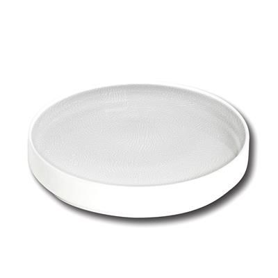 Piatto Piano Nordic Oslo 28 cm Segmenti Bianco - Saturnia