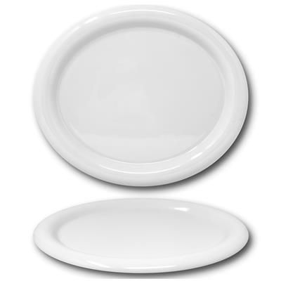 Piatto Ovale 34 cm Giotto Bianco - Saturnia