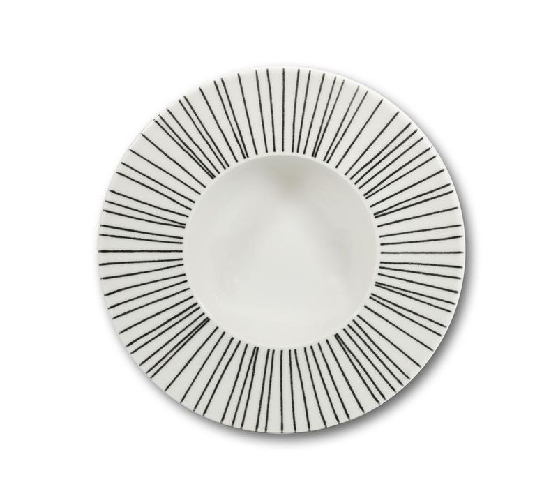 Pasta Bowl 27,5 cm Napoli Black Ray - Saturnia