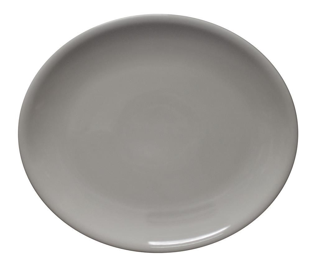 Piatto Ovale 28 cm Siviglia Grigio - Saturnia