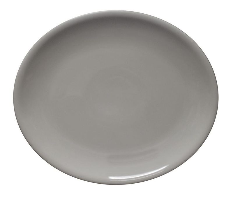 Piatto Ovale 28 cm Siviglia Grigio - Saturnia