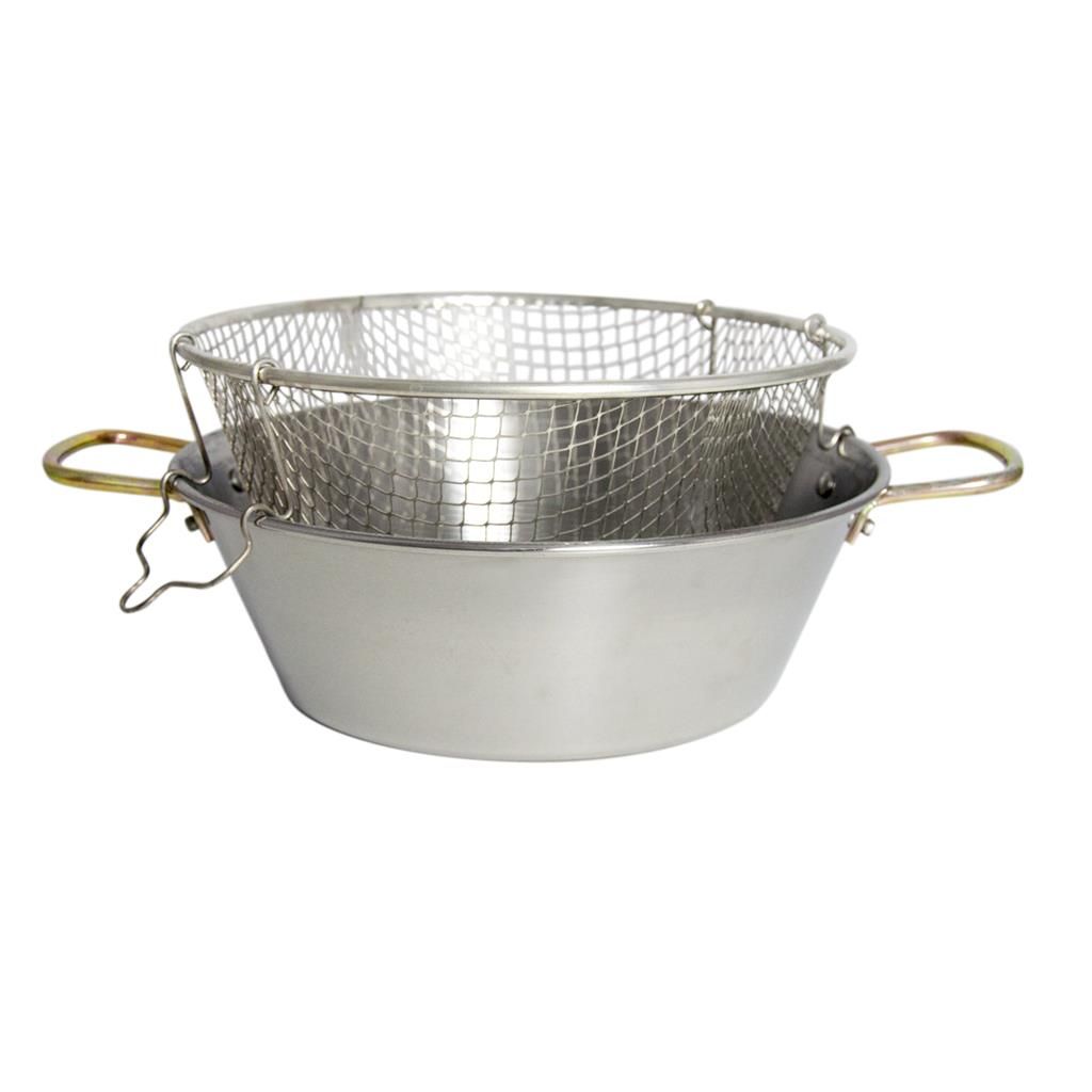 Friggitrice con Cestello 30 cm 4,5 l INOX - L.A.R.