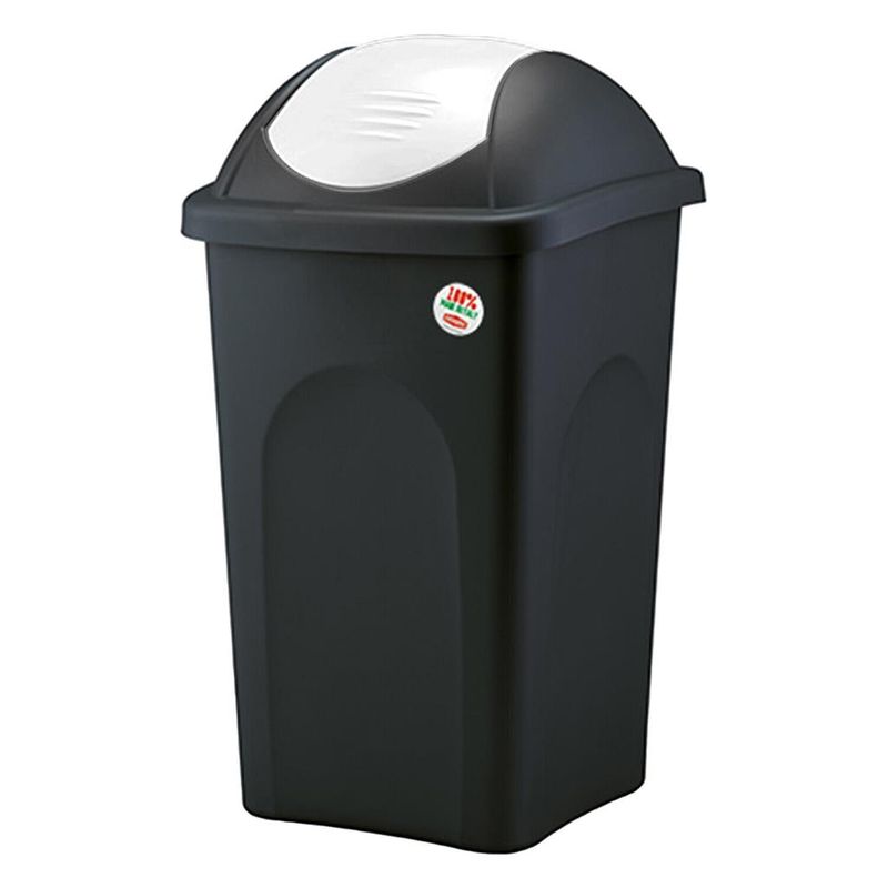 Pattumiera Raccolta Differenziata 60 l Nero/Bianco Basculina - Stefanplast