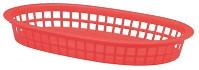 Cestino Ovale 28 x 18 cm Rosso - Piazza