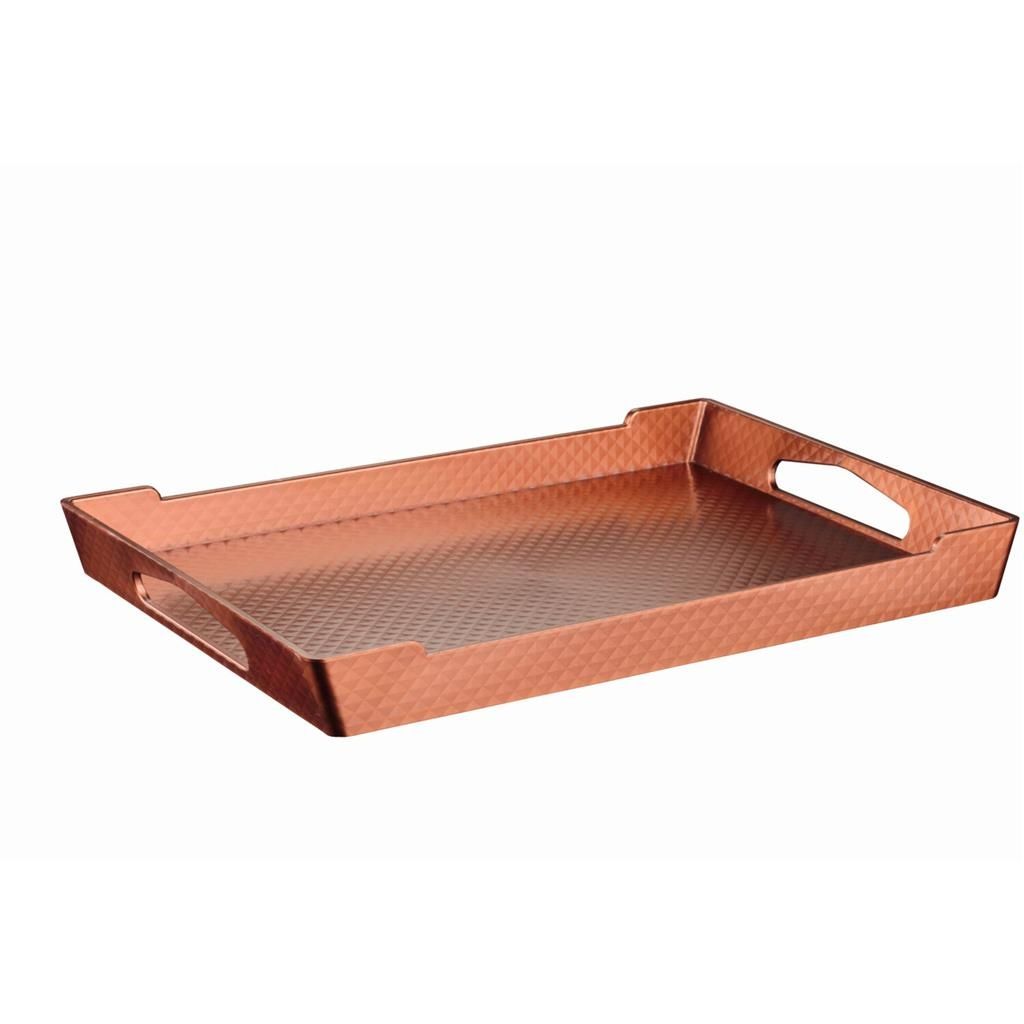 Vassoio Rettangolare 51 x 35 cm Diamante Rame - Mc