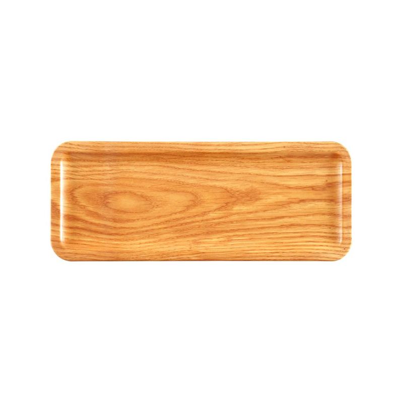 Vassoio Rettangolare Melamina 35 x 13 cm Bliss Effetto Legno - Tirolix