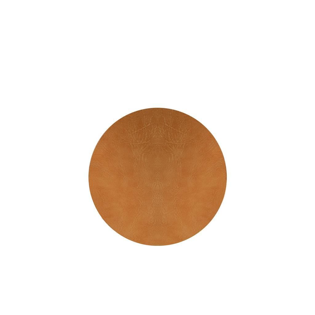 Set 4 Pezzi Sottobicchiere Tondo 11 cm Tan/Nero Colour - Tirolix