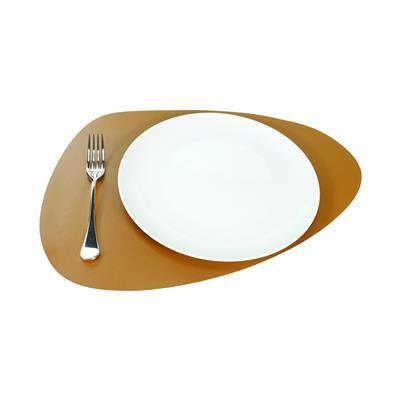 Set 4 Pezzi Tovaglietta Goccia 43 x 26 cm Tan/Nero Colour - Tirolix