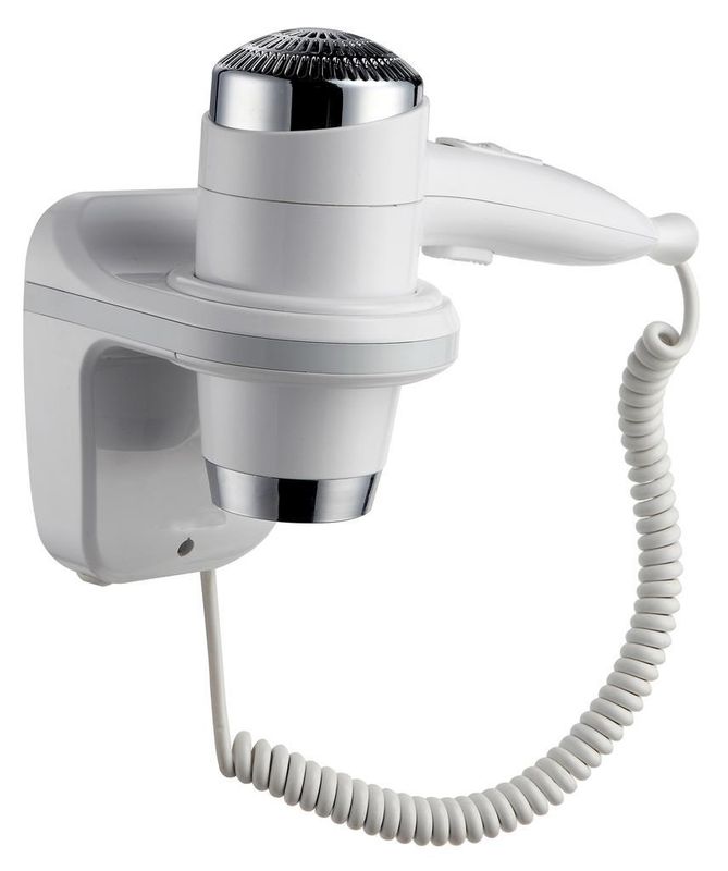 Asciugacapelli con Supporto a Parete Bianco - Technomax