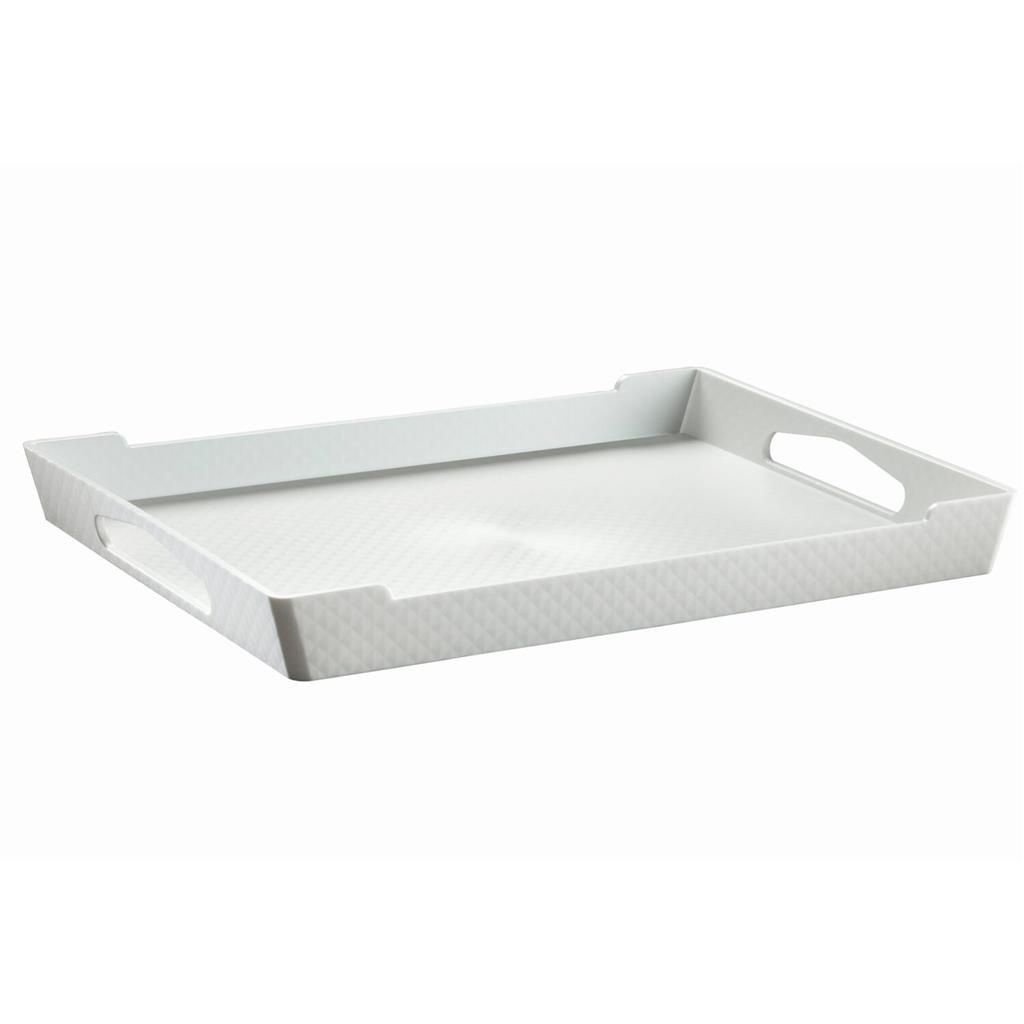 Vassoio Rettangolare 51 x 35 cm Diamante Bianco - Mc