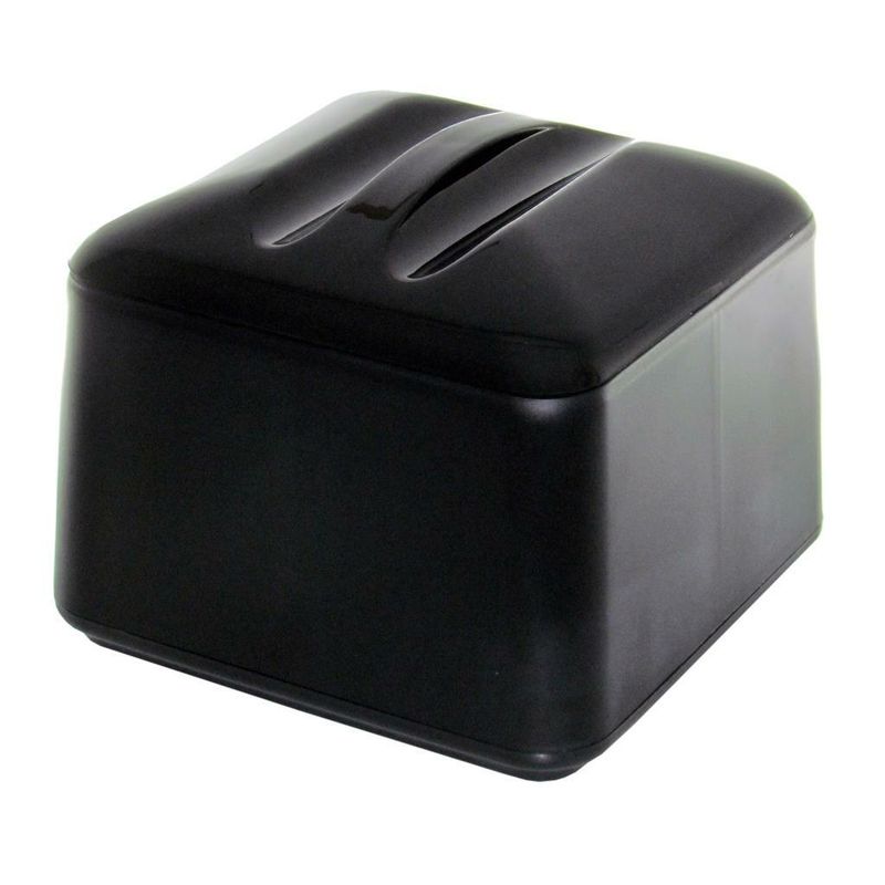 Porta Ghiaccio Quadro con Coperchio 24 x 24 cm Nero - Mc