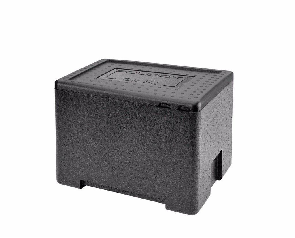 Contenitore Isotermico 1/2 41 x 32 cm Nero Gastronorm - Polibox