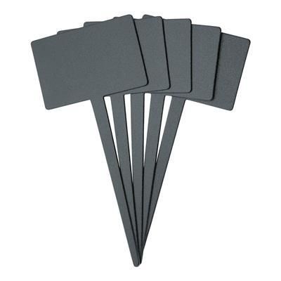 Set 5 Pezzi Lavagna Tag 8 cm Silhouette Quadrati Nero - Securit