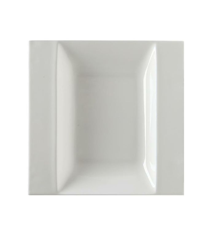 Piatto Quadro Fondo Ala 24 x 24 cm Gourmet Bone China - Tirolix