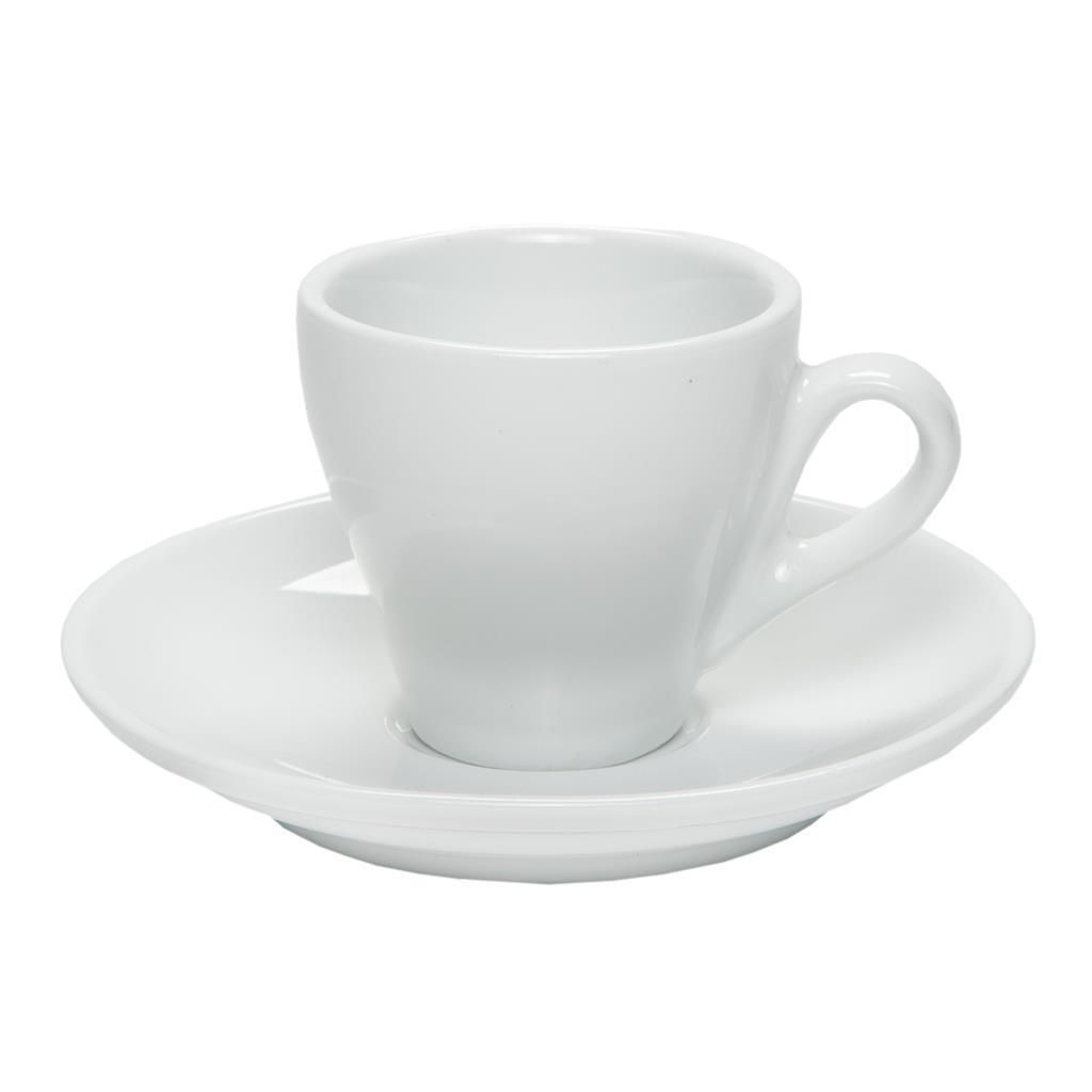 Set 6 Pezzi Tazza Tè con Piatto 18 cl Breakfast Bianco - Tirolix