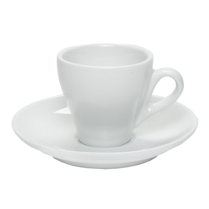 Set 6 Pezzi Tazza Tè con Piatto 18 cl Breakfast Bianco - Tirolix