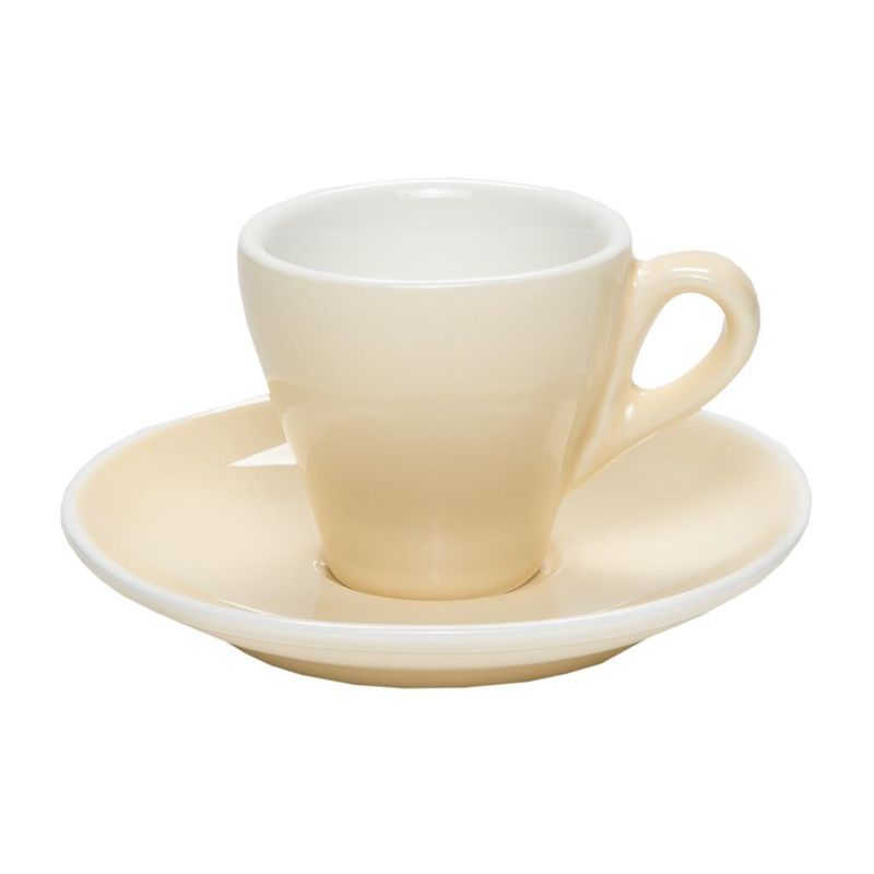 Set 6 Pezzi Tazza Tè con Piatto 18 cl Breakfast Avorio - Tirolix