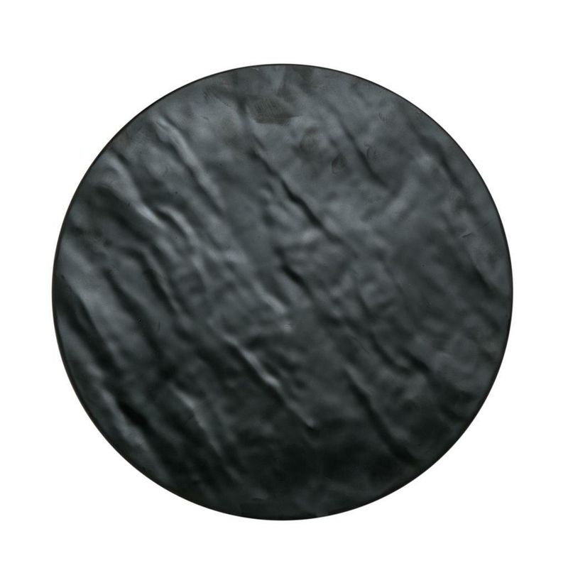 Vassoio Tondo 32 cm Nero Melamina Ardesia - Tirolix