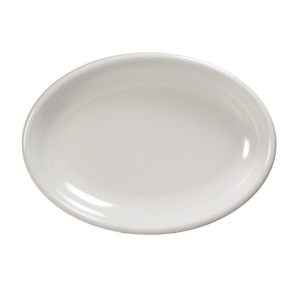 Vassoio Ovale Fondo 45 x 33 cm Bianco Melamina - Tirolix
