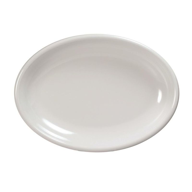Vassoio Ovale Fondo 45 x 33 cm Bianco Melamina - Tirolix